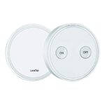 LoraTap 915MHz 2-Button On/Off Remote Switch for LoraTap 915MHz RF Wireless Relay Receiver/Light Socket/Outlet, White (Only Remote)